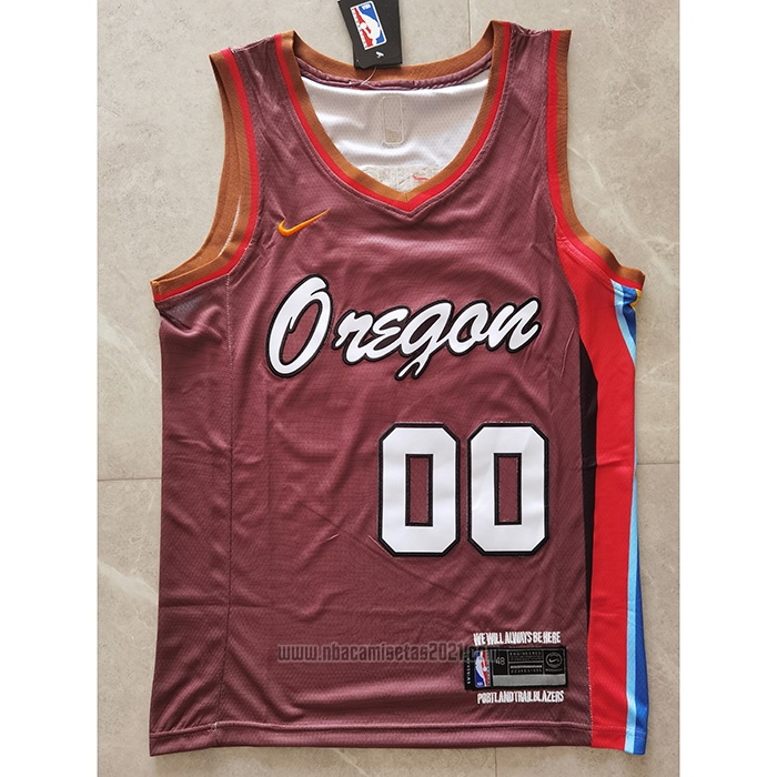 Camiseta Portland Trail Blazers Carmelo Anthony #00 Ciudad 2020-21 Marron